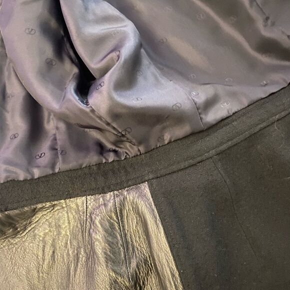 Valentino genuine leather/ wool blazer/jacket, S-M - Picture 11 of 14